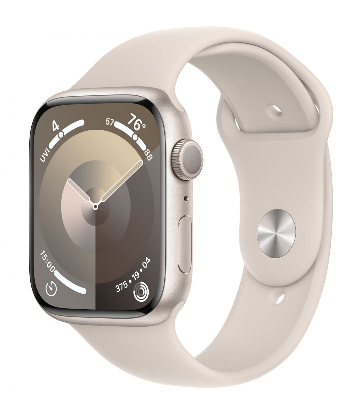 apple-watch-series-9-45mm-starlight-18m (1) اپل واچ سری 9 مدل 45 میلی متری با بند سیلیکونی - Image 1