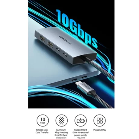 هاب USB-C یوگرین 4 پورت مدل CM480 30758 - Image 3
