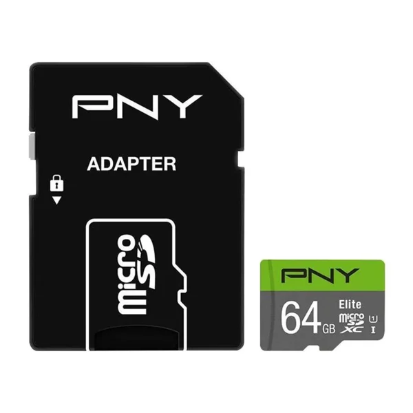 کارت حافظه MicroSDXC پی ان وای مدل Elite کلاس 10 استاندارد UHS-I سرعت 100MBps ظرفیت 64 گیگابایت به همراه آداپتور SD - Image 2