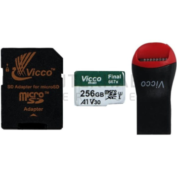 کارت حافظه ویکومن مدل 256GB Micro SD 667X 100MB/S رم ریدر + خشاب دار - Image 2