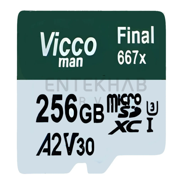 کارت حافظه ویکومن مدل 256GB Micro SD 667X 100MB/S رم ریدر + خشاب دار - Image 3