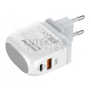 شارژر KINGSTAR فست شارژ 30 وات مدل KW215PD به همراه کابل TYPE-C